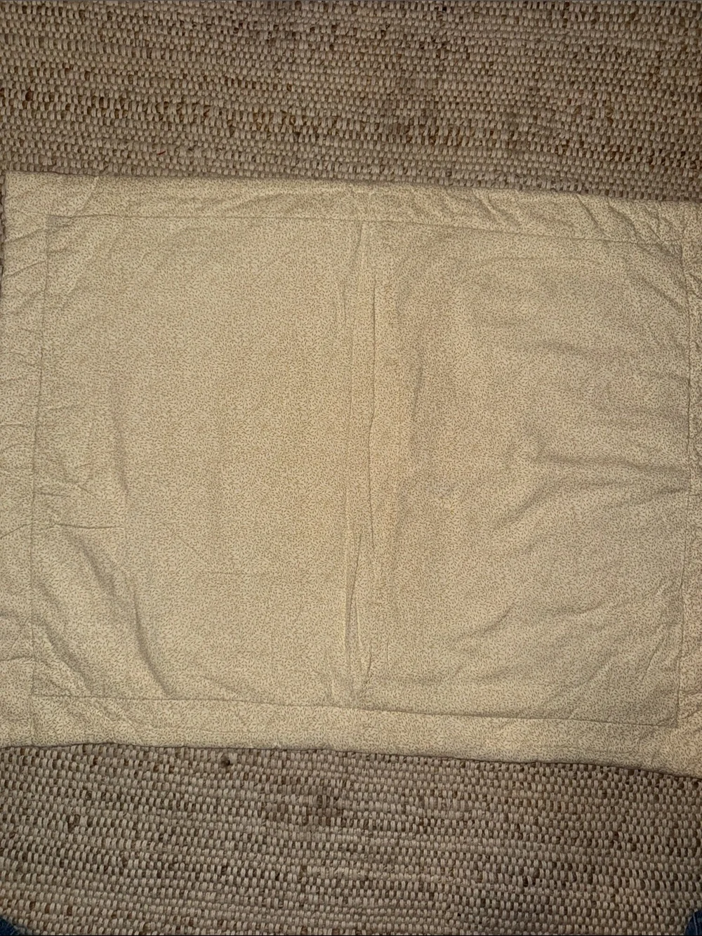 Vintage Quality quilted bed pillow cover.